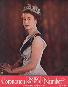 Monarchy Collection: Daily Sketch Coronation Number 1953 Queen Elizabeth II