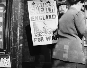 Daily Sketch Poster, England for War