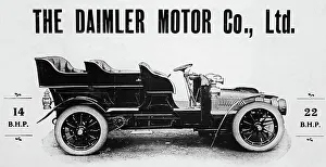 Daimler Prints: Daimler veteran car advertisement, early 1900s