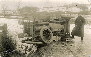 Daimler Vintage Car Accident, Husbands Bosworth, Lutterworth Daimler Vintage Car Accident, Husbands Bosworth, Lutterworth