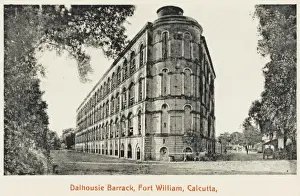 Calcutta Prints: Dalhousie Barrack building, Fort William, Calcutta