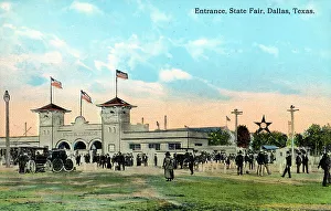 Dallas Prints: Dallas, Texas, USA - Entrance to the State Fair