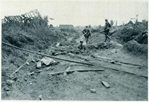 Damage caused by British mines and guns on the Western Front
