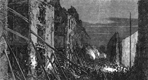 Damage to houses in Corporation Lane