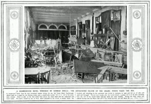 Aftermath Collection: Damage inside a building, Scarborough, WW1
