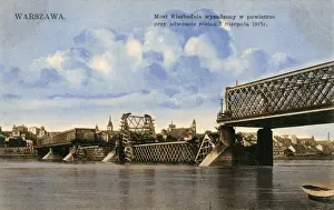 Blown Prints: Damage to Kierbedz Bridge, Warsaw, Poland