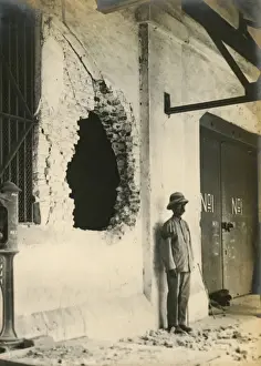 Shelling Prints: Damage from SMS Emden in Madras, India, WWI
