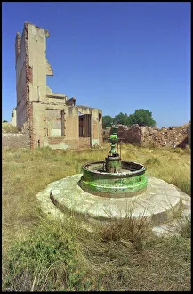 Images Dated 8th December 2015: Damaged fountain, Belchite, Spain