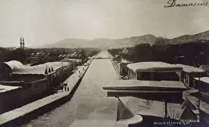 Damascus Prints: Damascus, Syria - The Barada River and Bridge