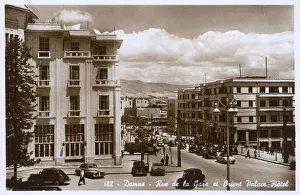 Images Dated 6th August 2018: Damascus, Syria - Rue de la Gare and the Orient Palace Hotel