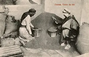 Grains Prints: Damascus, Syria - Wheat Seller