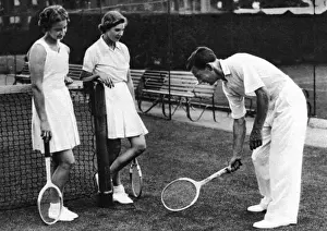 Commentator Prints: Dan Maskell coaching Kay Stammers & Mary Hardwick