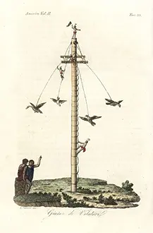 Ritual Prints: Dance of the Flyers or Pole Flying, Mexico