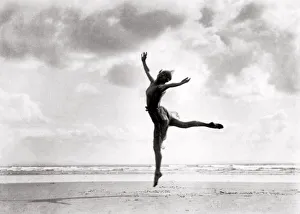 Leap Prints: Dancer on a beach - by Bertram Park, c. 1930s