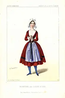 Dancer in costume of Breton in La Biche au Bois, 1845