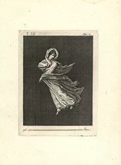 Dancer in a long transparent dress