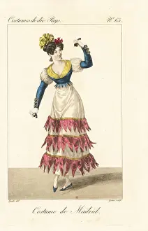 Divers Prints: Dancer of Madrid, Spain, 19th century