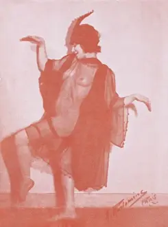 Jazz Age Club Prints: A dancer or showgirl, Paris