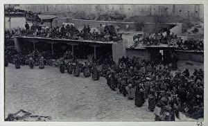 Hayman Prints: Dancers in front of a monastery