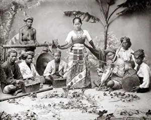 Dancers musicians - Malay peninsula or Indonesia