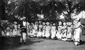 Mombasa Prints: Dancers at a ngoma, Mombasa, Kenya, East Africa