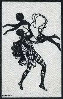Dancing couple in fancy dress