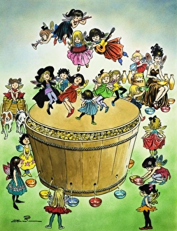 Images Dated 12th September 2006: Dancing fairies making wine