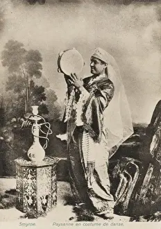 Octagonal Prints: Dancing girl from Smyrna (Izmir), Turkey