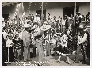 Angeles Prints: Dancing in Olvera Street, Los Angeles, California, USA
