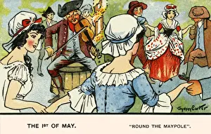 Dancing round the maypole
