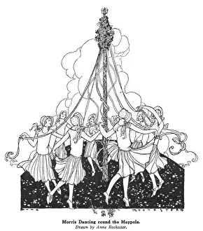 May Pole Prints: Dancing Round Maypole
