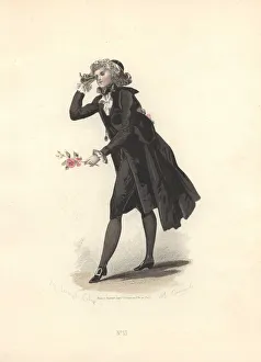 Images Dated 27th January 2019: Dandy with lorgnette, era of Marie Antoinette