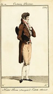 Bicorn Prints: Dandy in semi-formal outfit, Paris, 1804