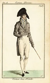 Bicorn Prints: Dandy in semi-formal wear, Paris, 1805