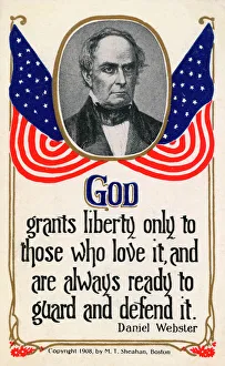 Secretary Gallery: Daniel Webster and quote on God granting Liberty