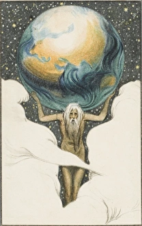 Danish card - Holding up the world