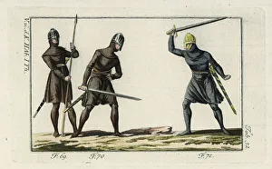 Robert Spallart Prints: Danish soldiers in chain-mail suits of armor