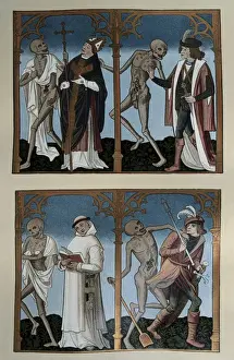 Archbishop Prints: Danse Macabre or Dance of Death. 14th c