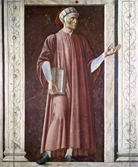 Dante Alighieri (1265-1321). Italian poet. Portrait by Andre