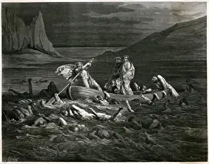 Inferno Prints: Dante - Virgil Cross Styx