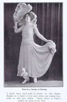 Daphne Prints: Daphne Hughes, dancing teacher in a Reville gown, 1924
