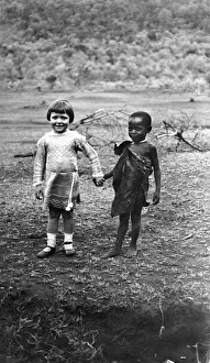 Images Dated 20th June 2016: Daphne Jewell and friend, Kenya, East Africa
