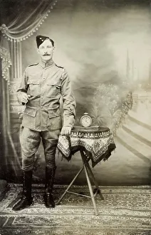 Drapery Prints: Dapper British Serviceman - Studio Portrait