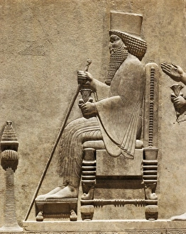Darius I on his throne. Persian Art Darius I on his throne. Persian Art
