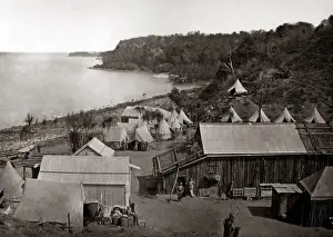 Darwin Prints: Darwin, Australia, circa 1870s - early view of the settlemen