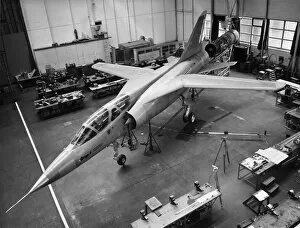 Whitney Gallery: Dassault Mirage G Swing-Wing Prototype in a Hangar with ?