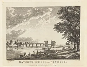 1774 Prints: Datchet Bridge, near Windsor, on the River Thames, 18th century