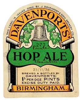 Tankard Prints: Davenports Hop Ale (Tankard logo)