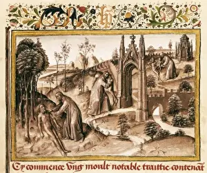 Aubert Prints: David Aubert. Moral Teatrises. Creation of Adam