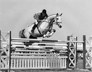 David Broom in show jumping event, Royal Cornwall Show